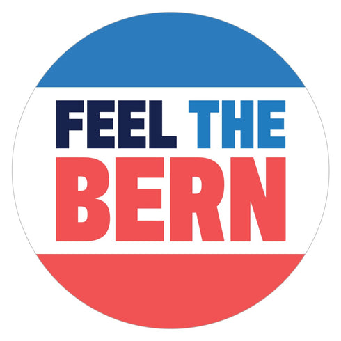 Feel The Bern 4" x 4" Bumper Sticker